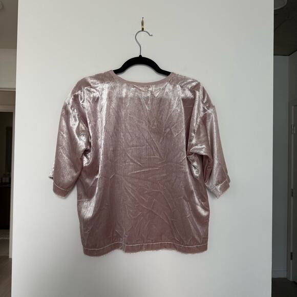 XIRENA Bijoux Velvet Top in Pink Size XS - Picture 3 of 4